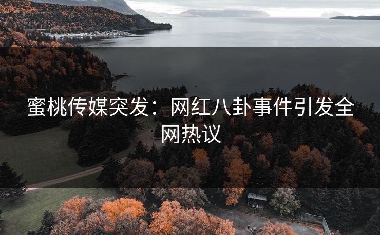 蜜桃传媒突发：网红八卦事件引发全网热议